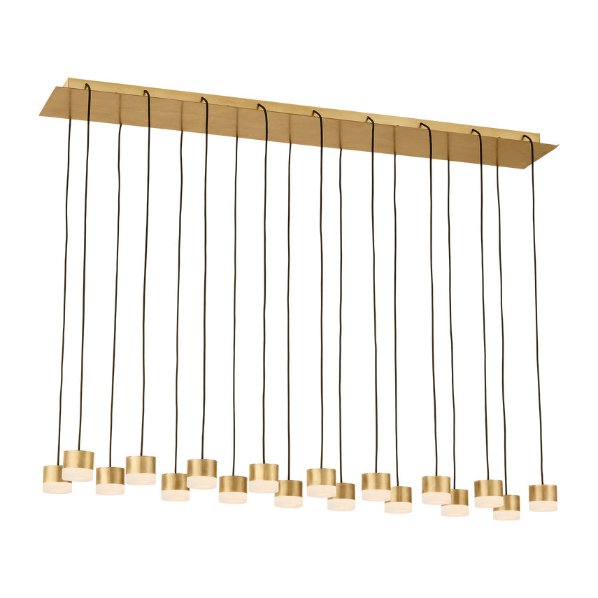 Gable 18 Light Alabaster Linear Chandelier by Visual & Comfort & Co