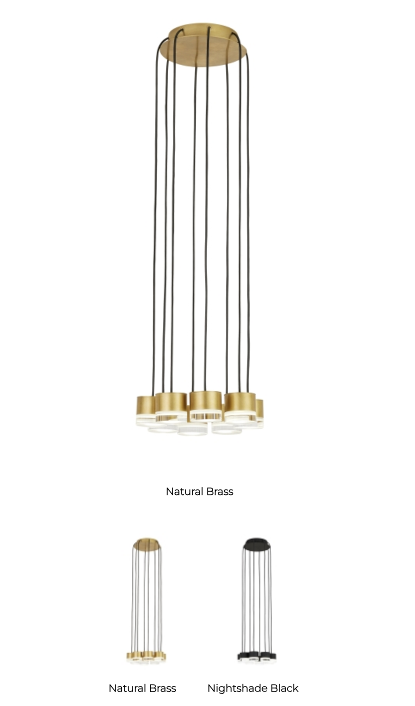 8 Light LED Pendant Chandelier Gable by Visual & Comfort & Co