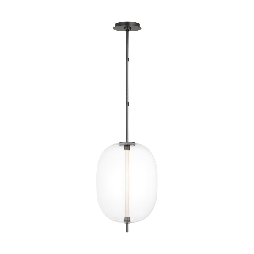 Heian 13-inch Hand Blown Glass LED Pendant by Visual & Comfort & Co