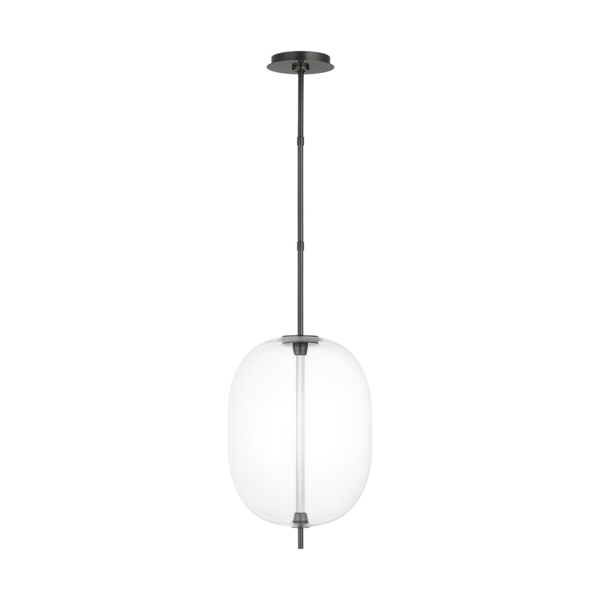 Heian 13-inch Hand Blown Glass LED Pendant by Visual & Comfort & Co