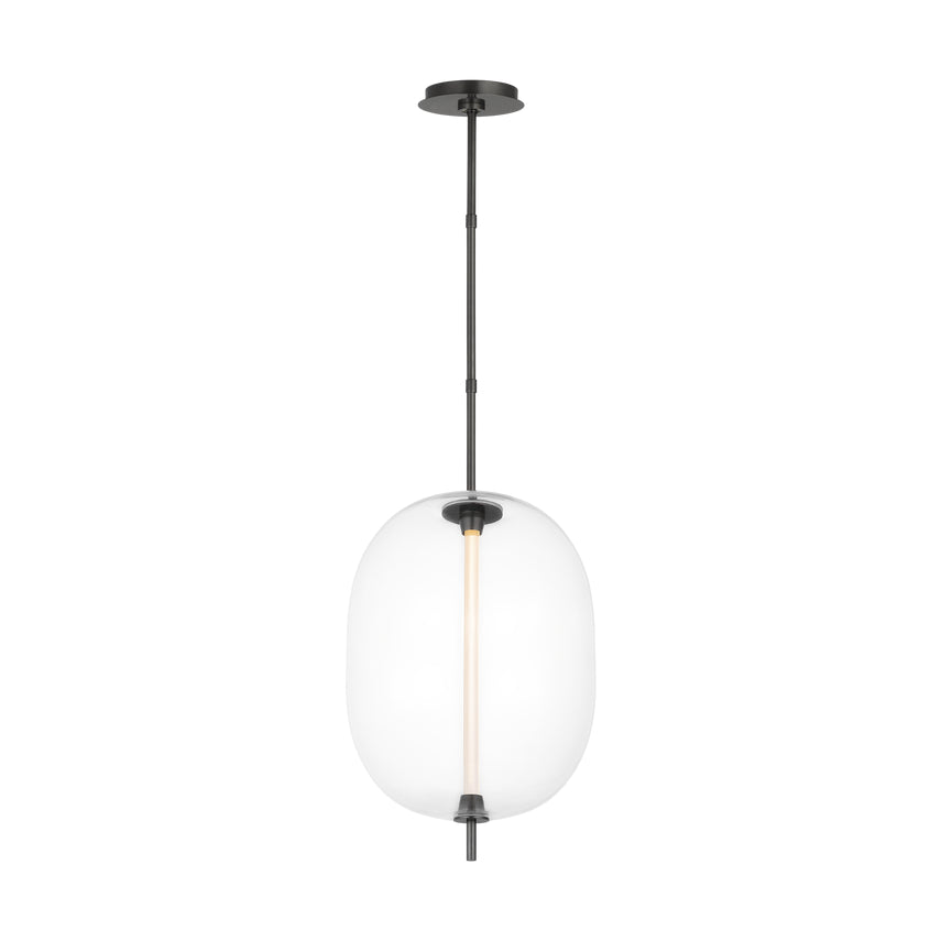 Heian 13-inch Hand Blown Glass LED Pendant by Visual & Comfort & Co
