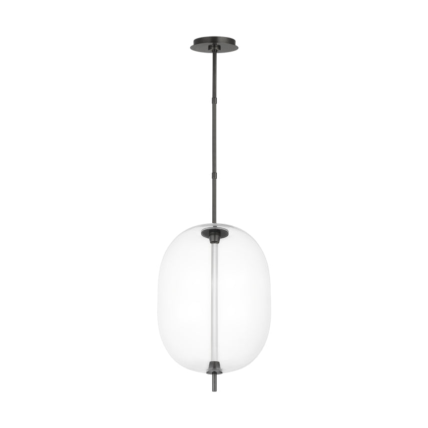 Heian 13-inch Hand Blown Glass LED Pendant by Visual & Comfort & Co