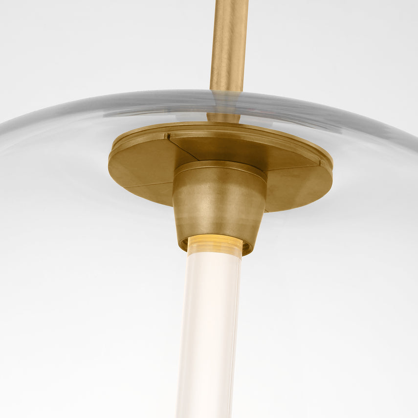 Heian 13-inch Hand Blown Glass LED Pendant by Visual & Comfort & Co