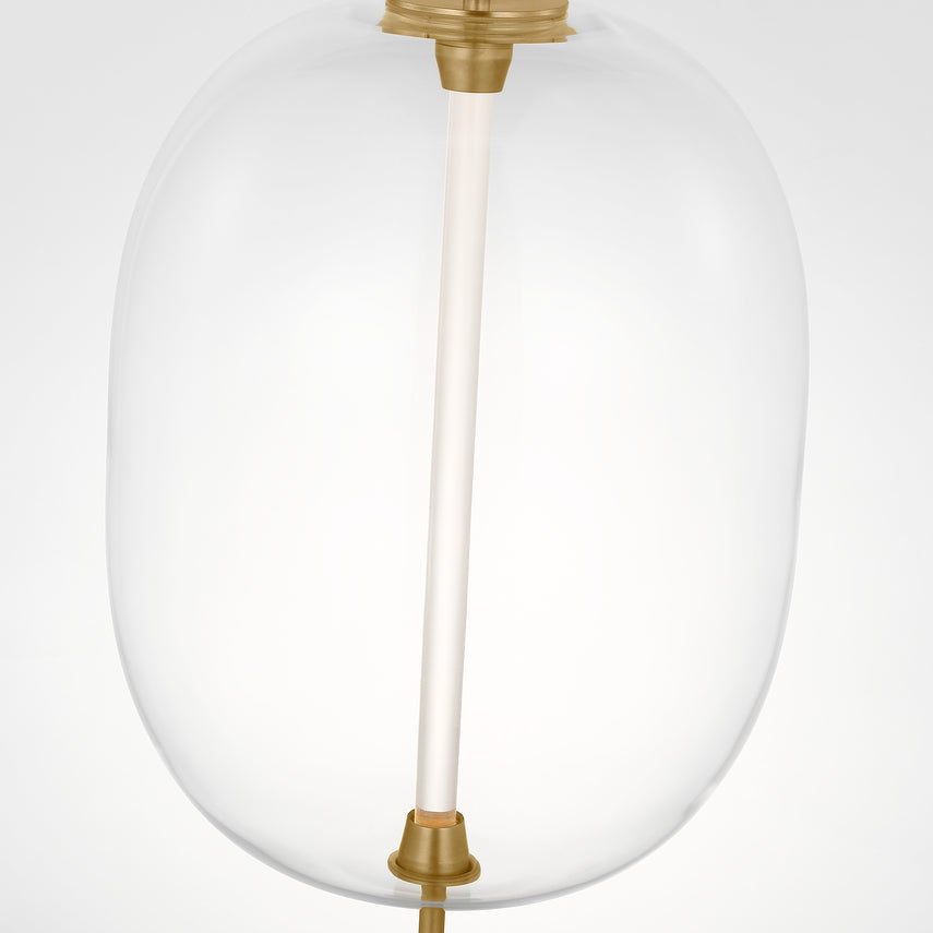 Heian 13-inch Hand Blown Glass LED Pendant by Visual & Comfort & Co