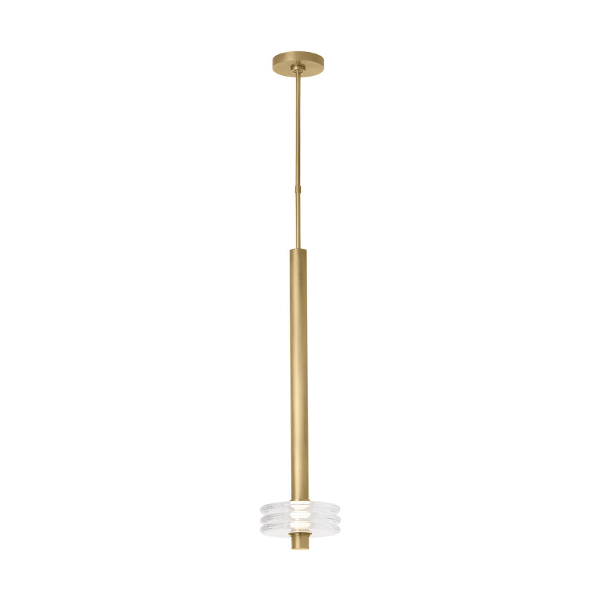 Laurel 30-inch LED Pendant Brass Italian Glass Kelly Wearstler by Visual & Comfort & Co
