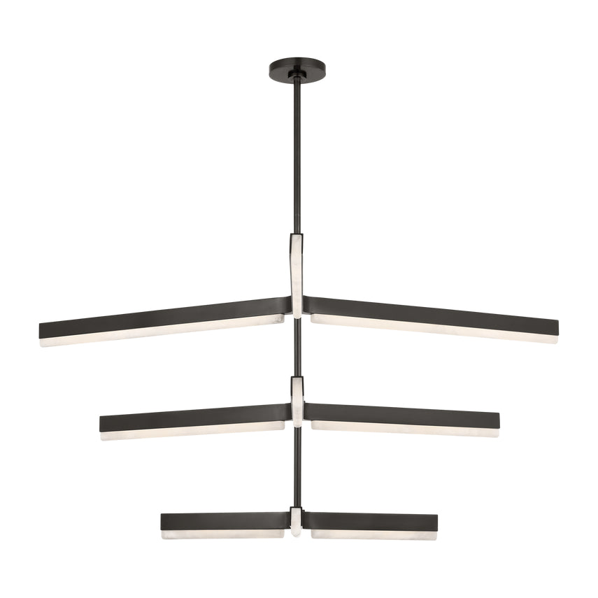 Linea 56In Antique Brass Chandelier by Visual & Comfort & Co