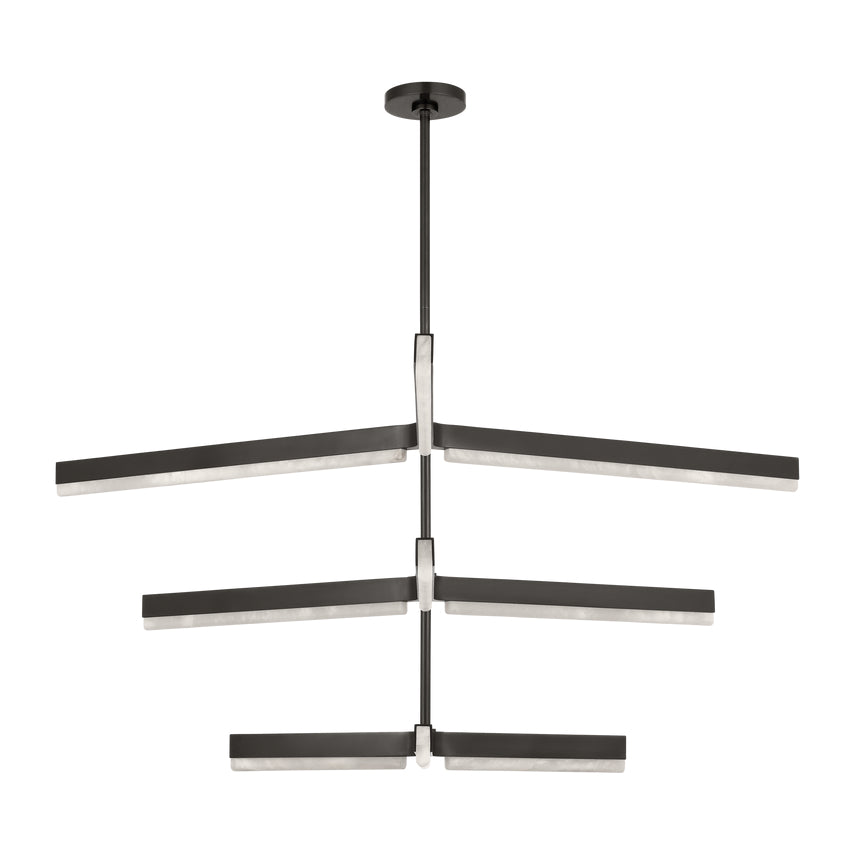 Linea 56In Antique Brass Chandelier by Visual & Comfort & Co