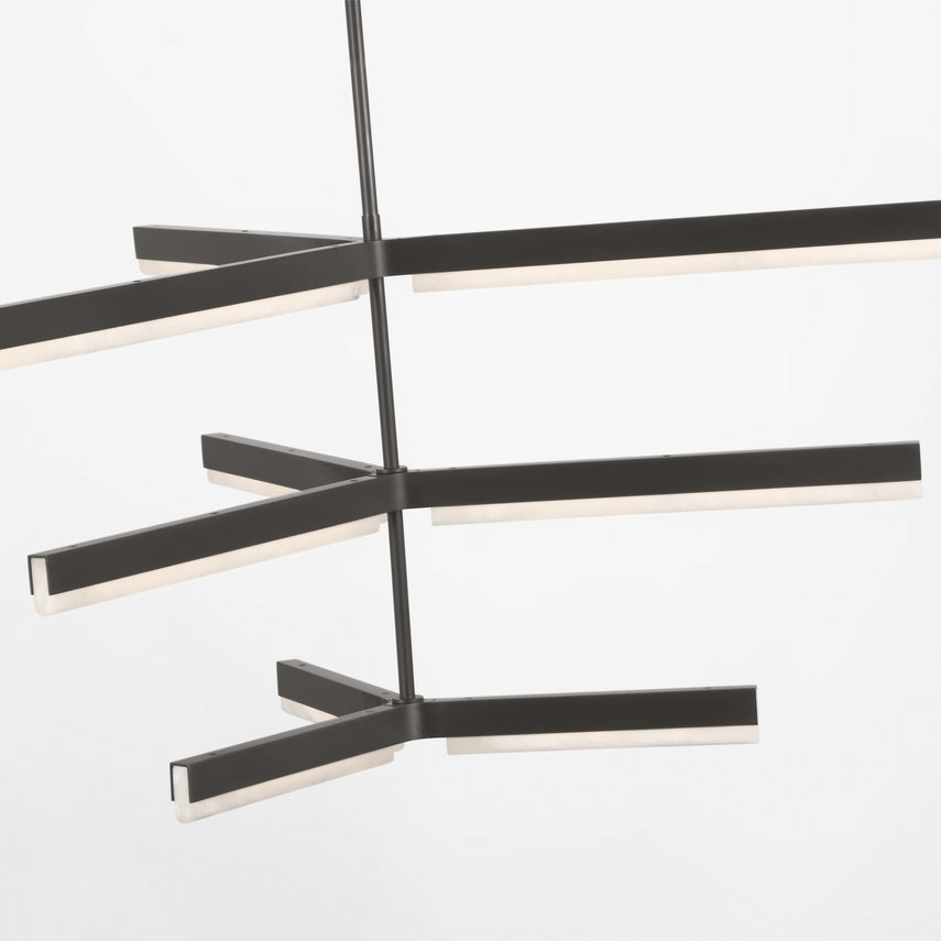 Linea 56In Antique Brass Chandelier by Visual & Comfort & Co