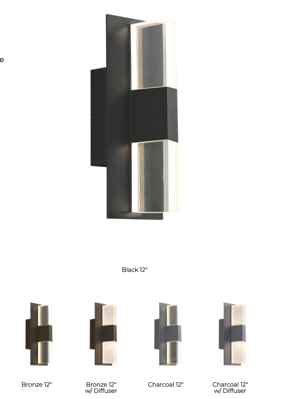 Lyft 12-inch Residential Outdoor LED Wall Lighting by Visual & Comfort & Co