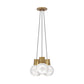 Visual Comfort Mina 3 Light 700Tdminap3 Led Pendant Natural Brass