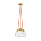 Visual Comfort Mina 3 Light 700Tdminap3 Led Pendant Natural Brass