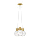 Visual Comfort Mina 3 Light 700Tdminap3 Led Pendant Natural Brass