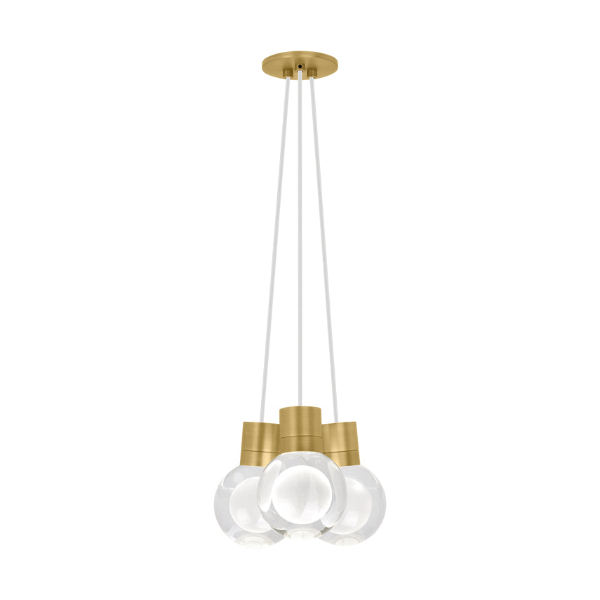 Visual Comfort Mina 3 Light 700Tdminap3 Led Pendant Natural Brass