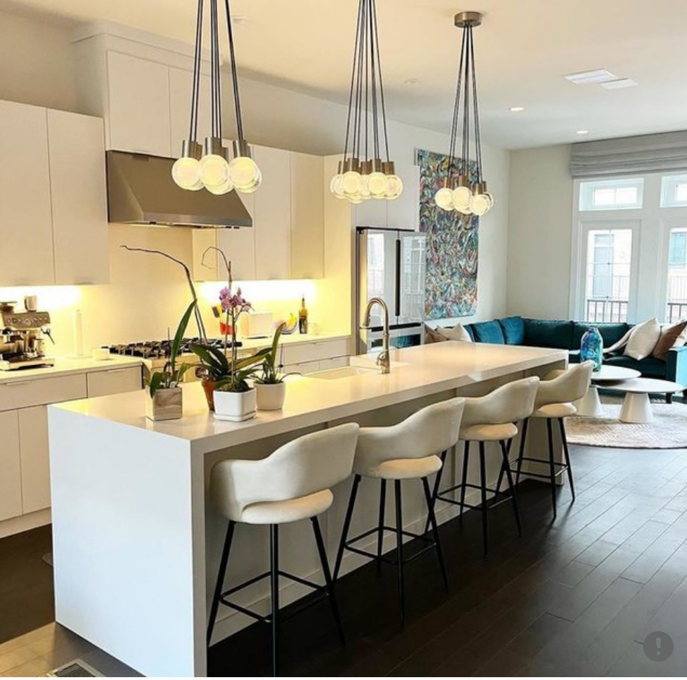 Visual Comfort Mina 3 Light 700Tdminap3 Led Pendant Satin Nickel