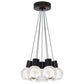 Visual Comfort 7 Light Multi Sphere Mina Crystal Chandelier Black