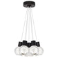 Visual Comfort 7 Light Multi Sphere Mina Crystal Chandelier Black