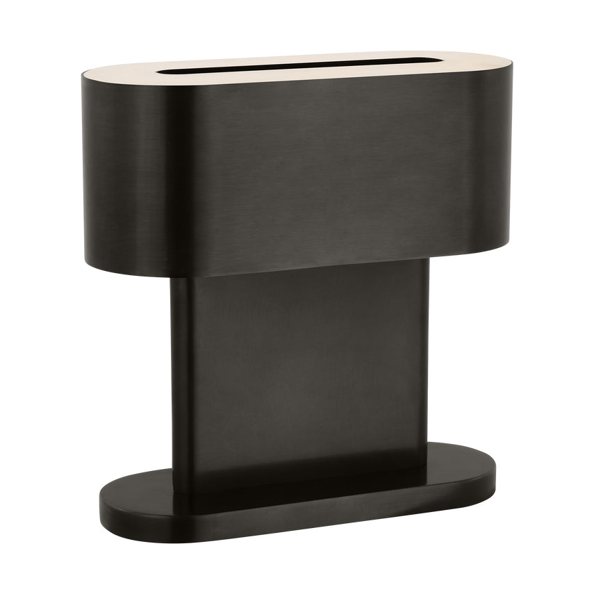 Kelly Wearstler 12In Alabaster LED Table Lamp Dimmer by Visual & Comfort & Co