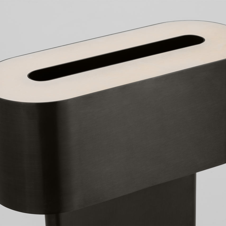 Kelly Wearstler 12In Alabaster LED Table Lamp Dimmer by Visual & Comfort & Co