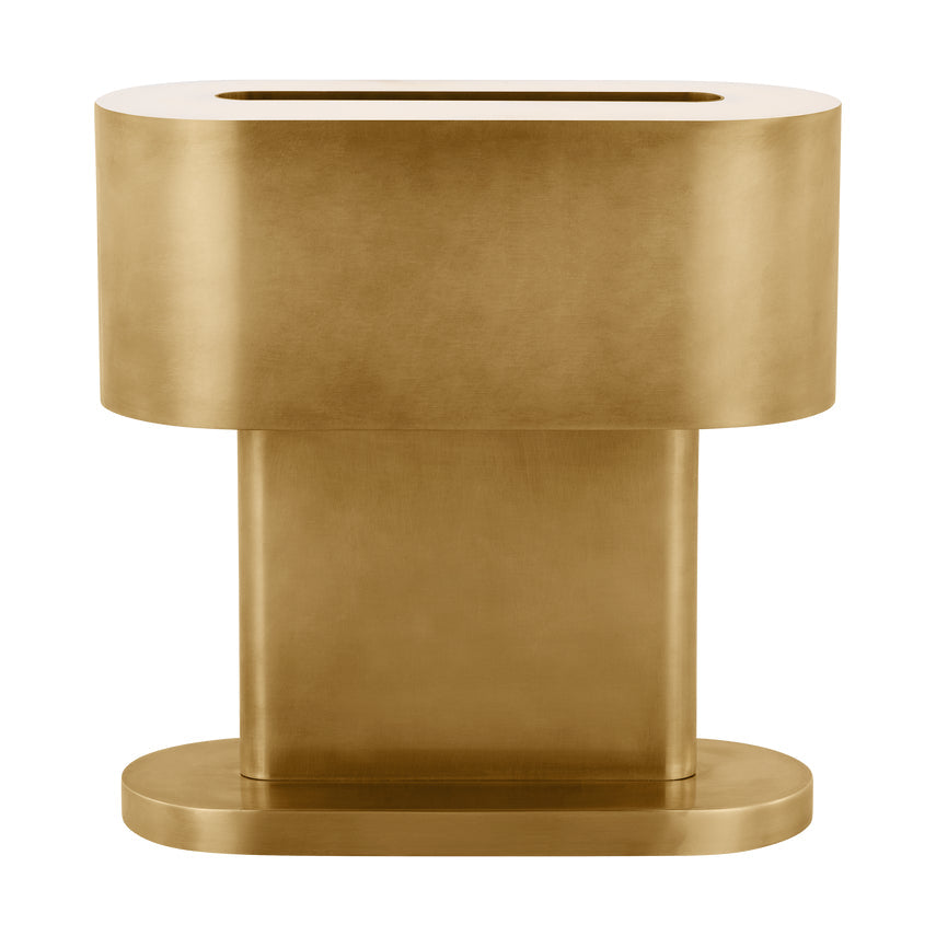 Kelly Wearstler 12In Alabaster LED Table Lamp Dimmer by Visual & Comfort & Co