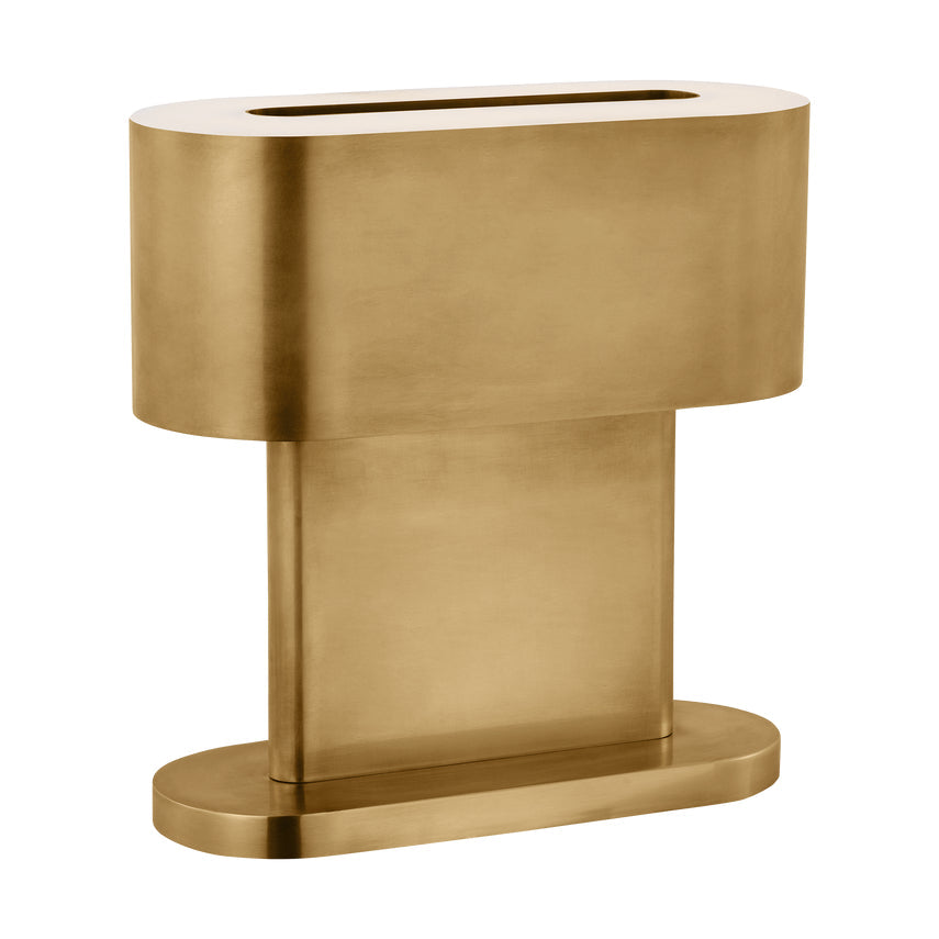 Kelly Wearstler 12In Alabaster LED Table Lamp Dimmer by Visual & Comfort & Co