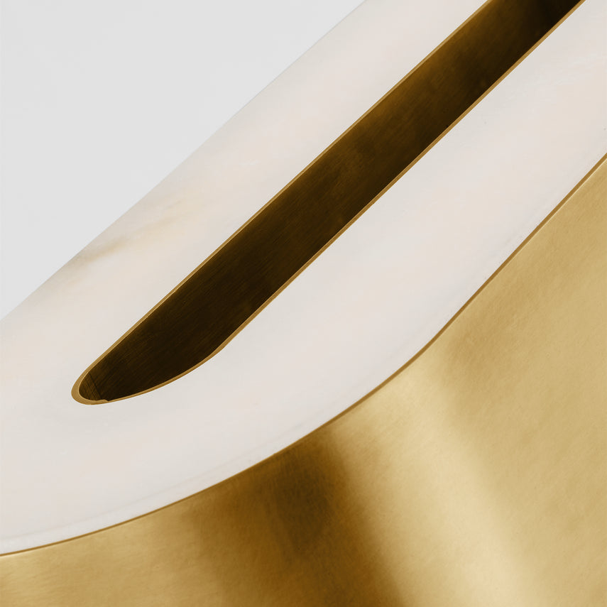 Kelly Wearstler 12In Alabaster LED Table Lamp Dimmer by Visual & Comfort & Co