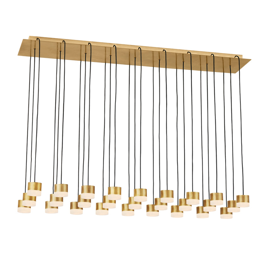 Gable 27 Light Alabaster Linear Chandelier by Visual & Comfort & Co