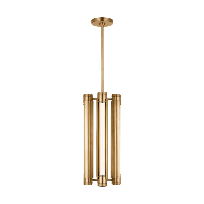 24-inch Dimmable LED Brass Bronze Pendant Light by Visual & Comfort & Co