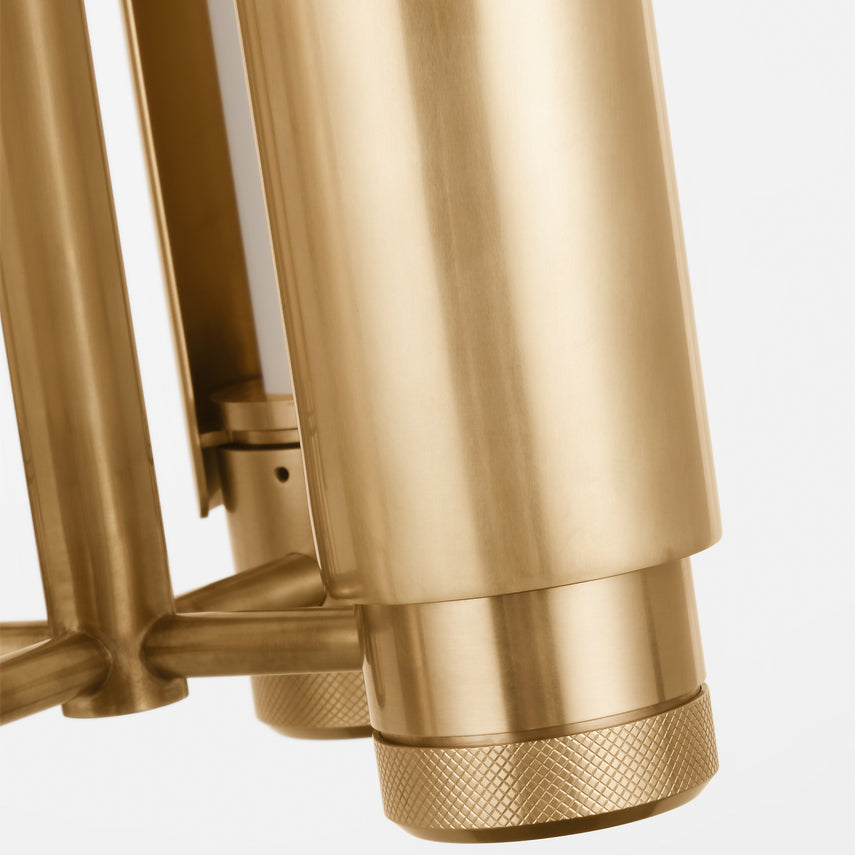 24-inch Dimmable LED Brass Bronze Pendant Light by Visual & Comfort & Co
