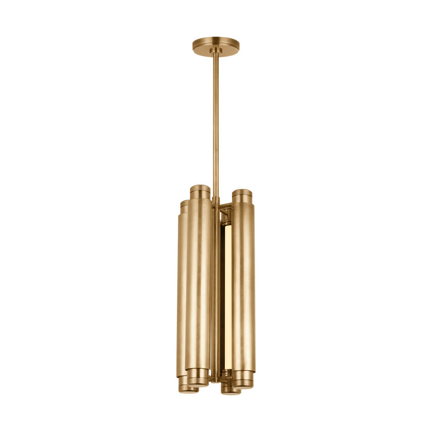 24-inch Dimmable LED Brass Bronze Pendant Light by Visual & Comfort & Co