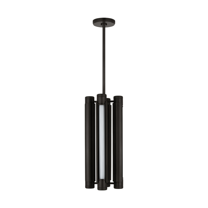 24-inch Dimmable LED Brass Bronze Pendant Light by Visual & Comfort & Co
