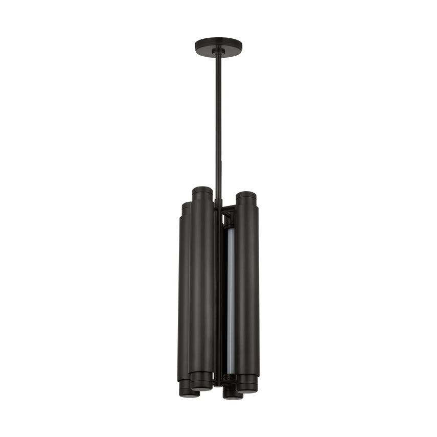 24-inch Dimmable LED Brass Bronze Pendant Light by Visual & Comfort & Co