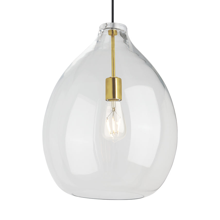 Visual Comfort Quinton 16In Pendant Light Modern Glass Natural Brass