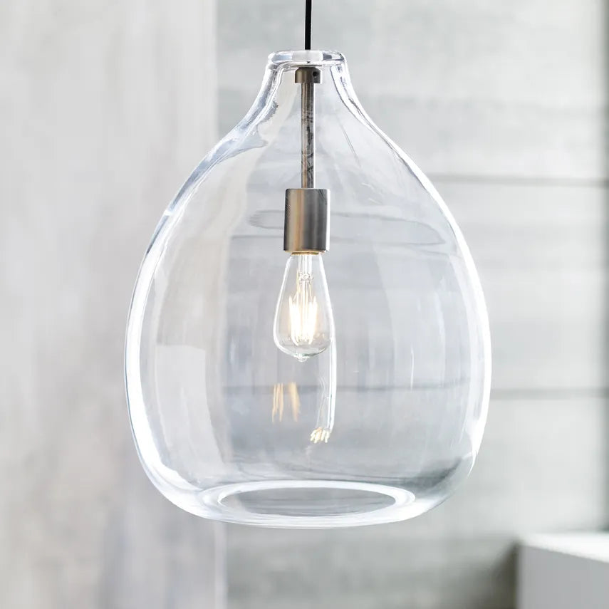 Visual Comfort Quinton 16In Pendant Light Modern Glass Satin Nickel
