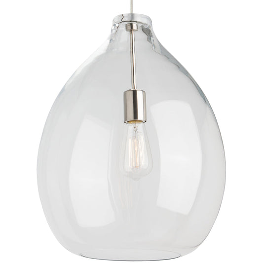 Visual Comfort Quinton 16In Pendant Light Modern Glass Satin Nickel