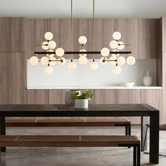 Visual Comfort Viaggio Linear by Sean Lavin in a furnished room