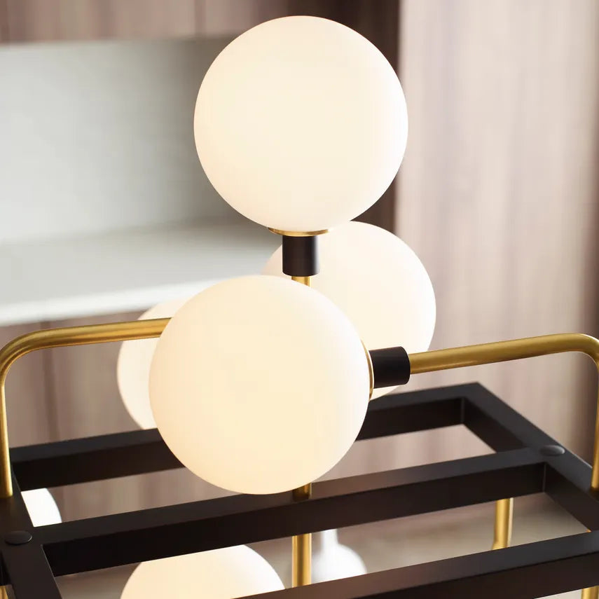 Luxury Linear Chandelier Glass Globes For Dining Room by Visual & Comfort & Co