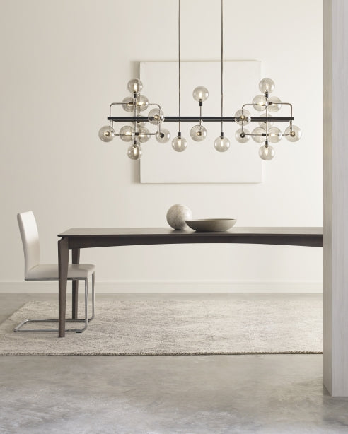 Luxury Linear Chandelier Glass Globes For Dining Room by Visual & Comfort & Co