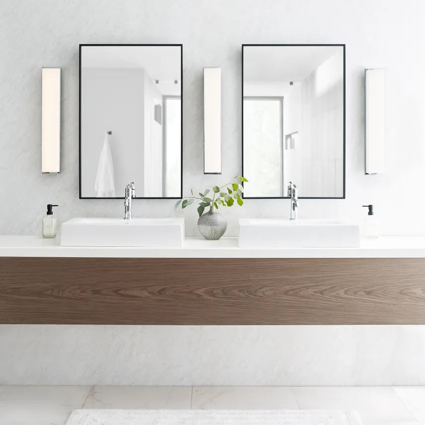 Visual Comfort Sage 25 Inch Chrome Led Vanity Wall Light Chrome