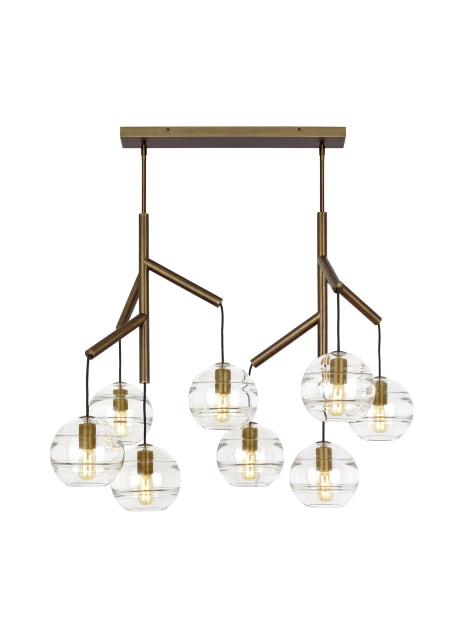 Sedona Double Tier Glass Chandelier by Visual & Comfort & Co