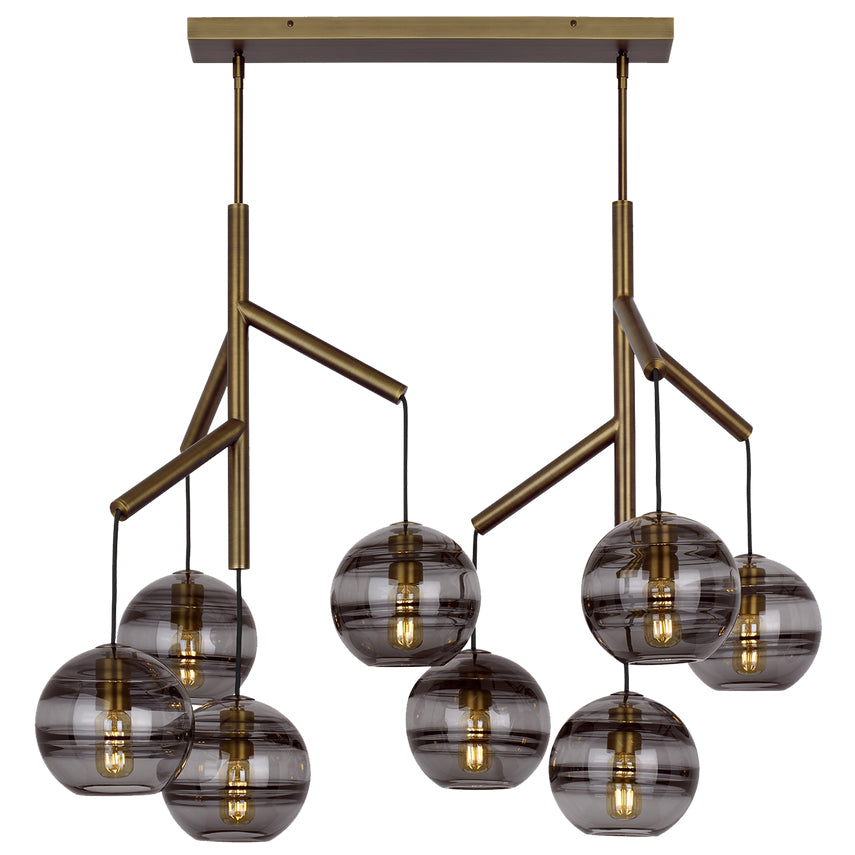 Sedona Double Tier Glass Chandelier by Visual & Comfort & Co