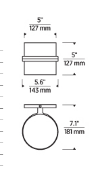 Compact LED Wall Sconce Matte Black 700Wsspct by Visual & Comfort & Co