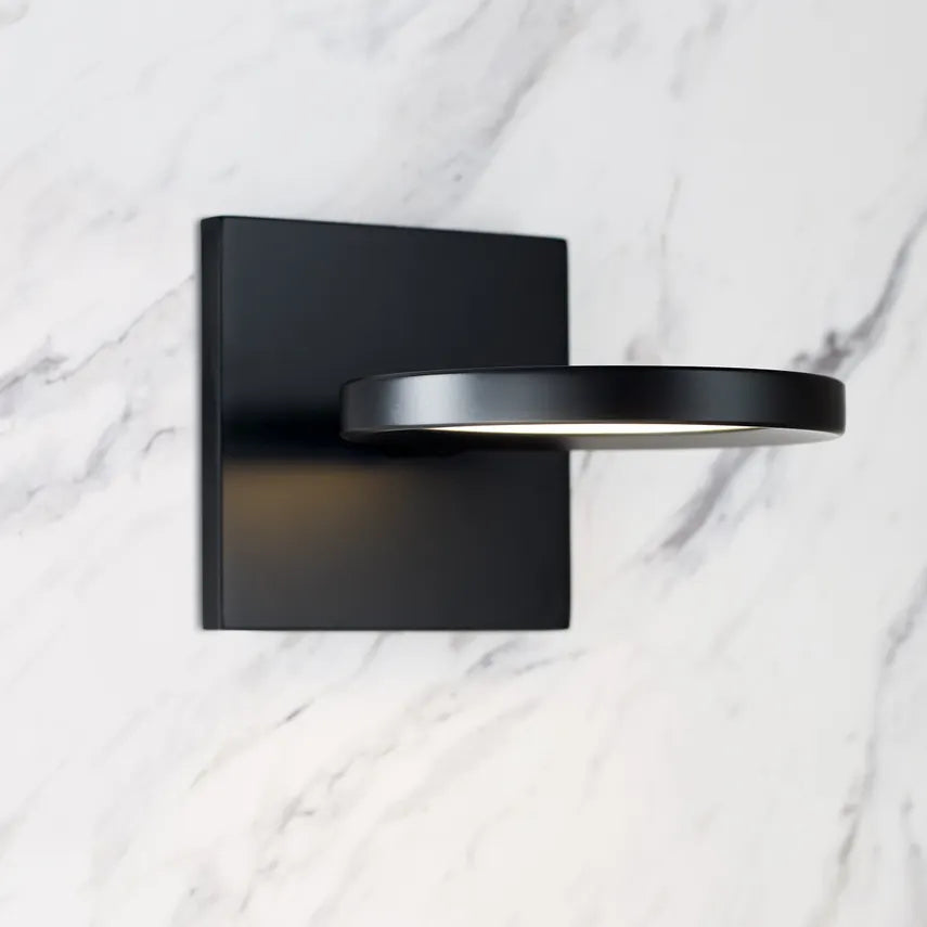 Compact LED Wall Sconce Matte Black 700Wsspct by Visual & Comfort & Co