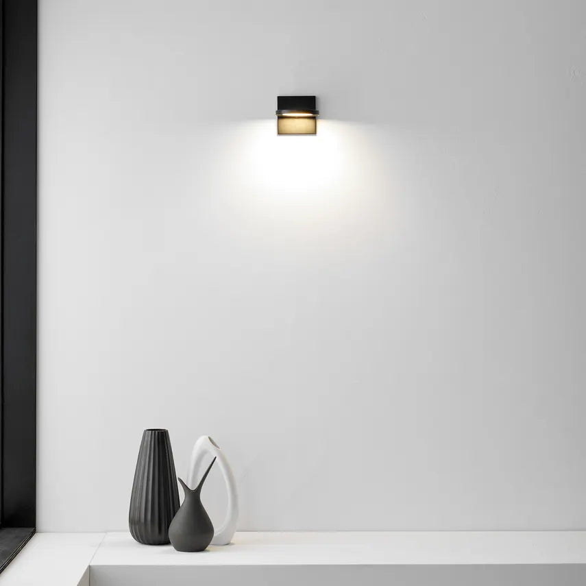 Compact LED Wall Sconce Matte Black 700Wsspct by Visual & Comfort & Co