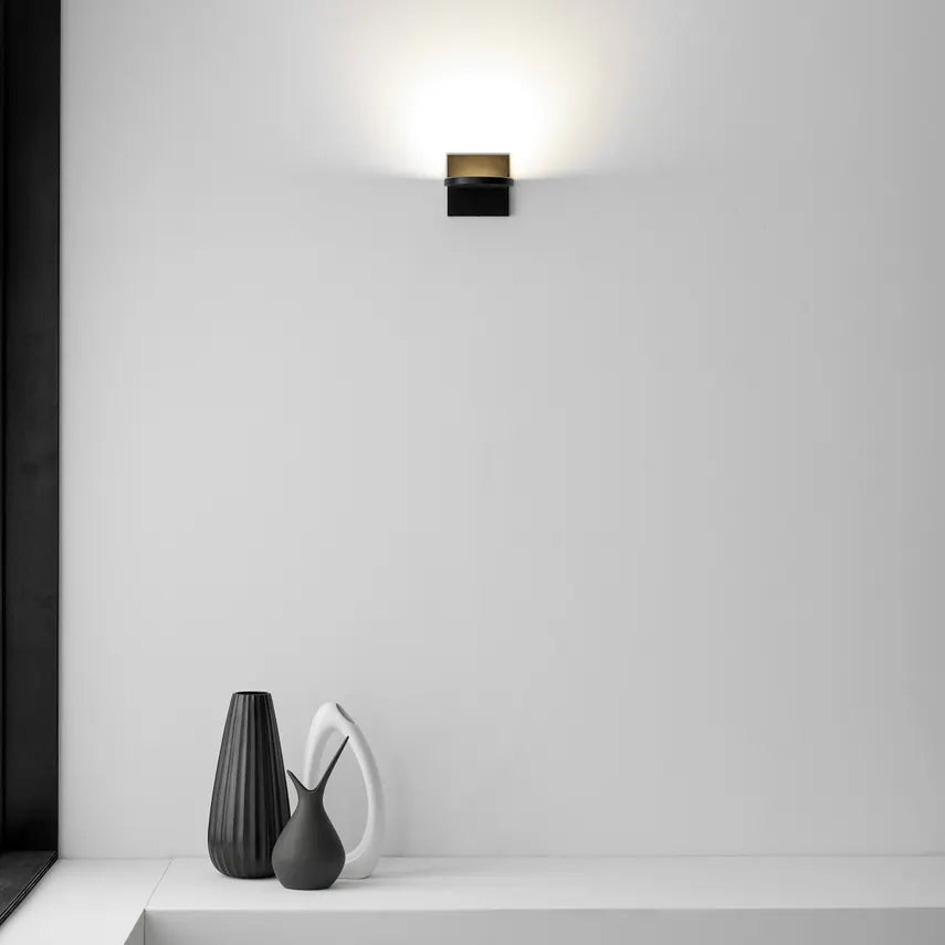 Compact LED Wall Sconce Matte Black 700Wsspct by Visual & Comfort & Co