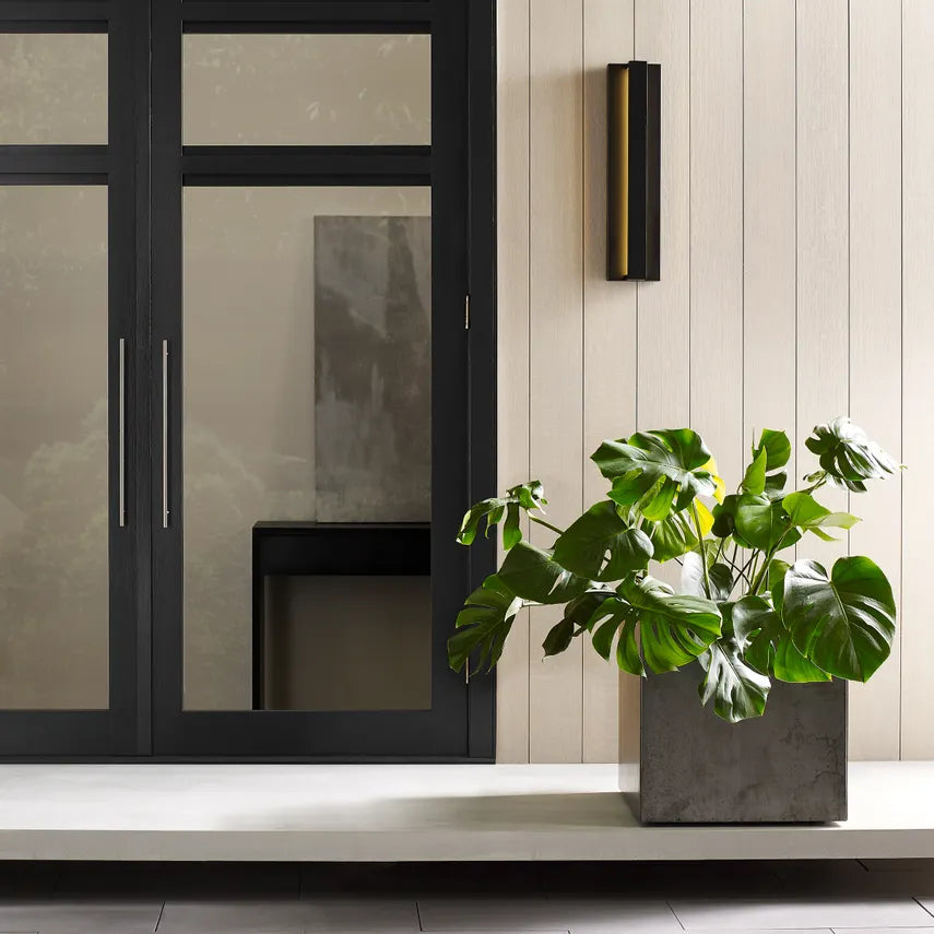 Visual Comfort 24 Inch Modern Black Led Outdoor Wall Light Ada Wet Rated 