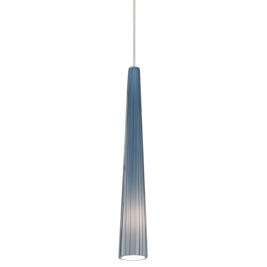 Zenith Satin Nickel Glass Pendant Light by Visual & Comfort & Co
