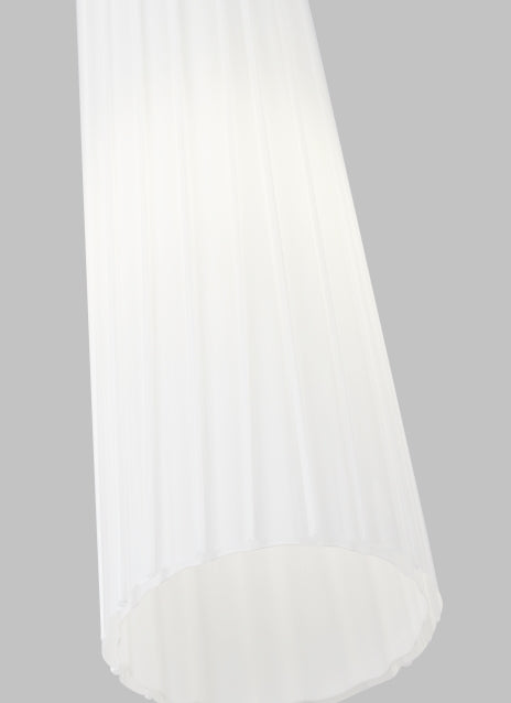 Zenith Satin Nickel Glass Pendant Light by Visual & Comfort & Co
