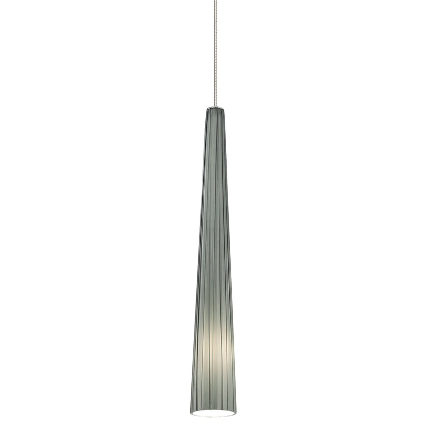 Zenith Satin Nickel Glass Pendant Light by Visual & Comfort & Co
