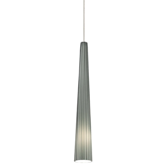 Zenith Satin Nickel Glass Pendant Light by Visual & Comfort & Co