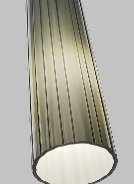 Zenith Satin Nickel Glass Pendant Light by Visual & Comfort & Co